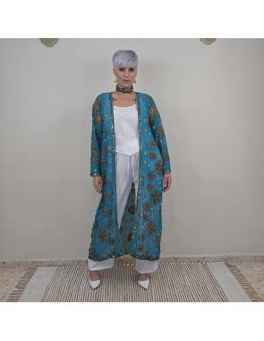 Kimono Rhin Largo con bordados a mano
