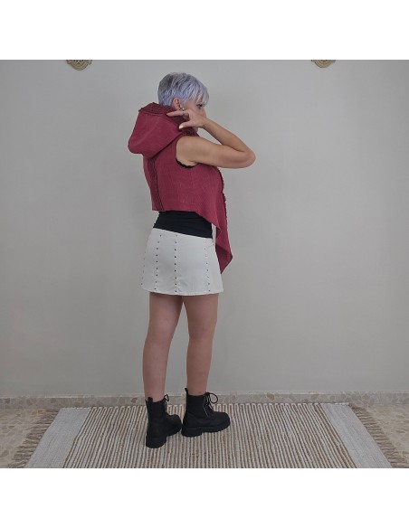 Chaleco 100% algodón , diseño artesanal .