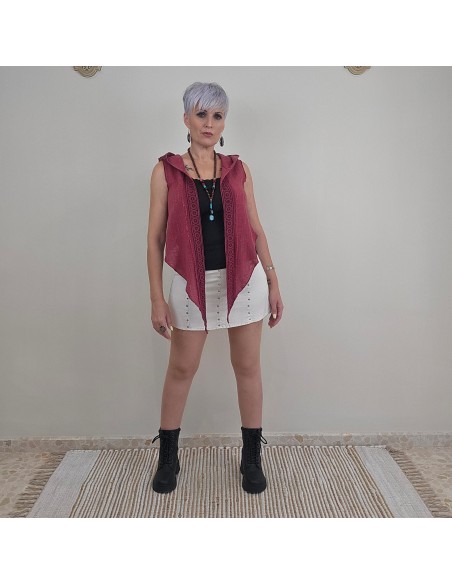 Chaleco 100% algodón , diseño artesanal .