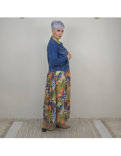 Vestido camisero Savage en rayón estampado 2