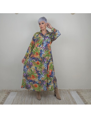 Vestido camisero Savage en rayón estampado