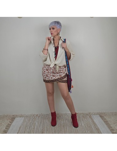 Falda pantalón estampado étnico