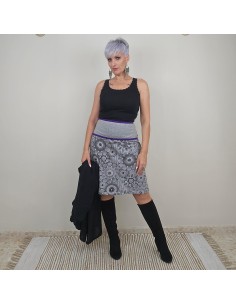 Falda Manet bohemia de algodón con estampado étnico