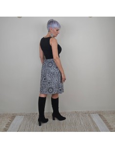 Falda Manet bohemia de algodón con estampado étnico 2