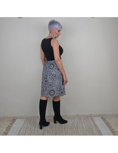 Falda Manet bohemia de algodón con estampado étnico