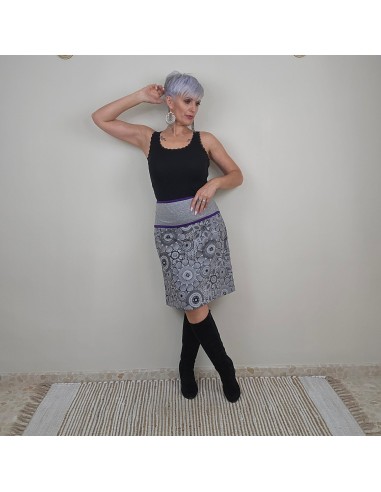 Falda Manet bohemia de algodón con estampado étnico