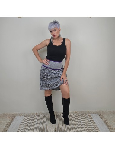 Falda Manet bohemia de algodón con estampado étnico