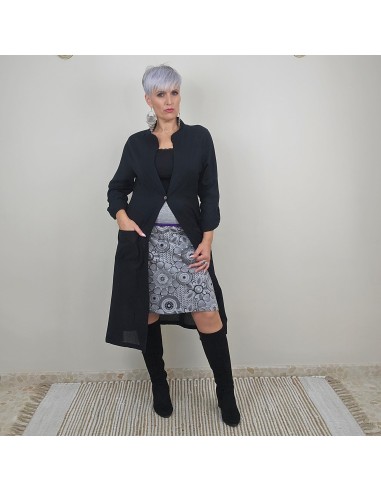 Falda Manet bohemia de algodón con estampado étnico