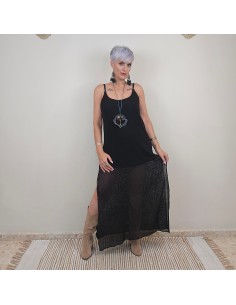 Vestido Raik largo de algodón artesanal