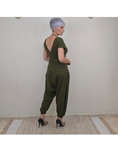 Mono OSAKA artesanal verde oliva de algodón