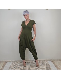 Mono OSAKA artesanal verde oliva de algodón 2